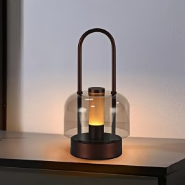 [Vintage Table Lamp] Vintage Table Lamp with Touch Control, USB-Powered Cordless Desk Light, Dimmable Bedside Lighting with Warm White/Neutral/cool Daylight, Portable Vintage Lighting for Living Room