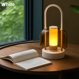 [Vintage Table Lamp] Vintage Table Lamp with Touch Control, USB-Powered Cordless Desk Light, Dimmable Bedside Lighting with Warm White/Neutral/cool Daylight, Portable Vintage Lighting for Living Room