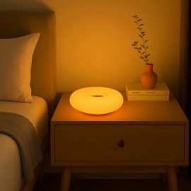Orange Donut Table Lamp, Adjustable Brightness, USB Powered And Rechargeable, Touch Control, Perfect for Decorating Nightstands, Desks, Living Rooms, Bedrooms, And Home Offices.Cordless Table, Bedside Lamp, Eye Caring Dimmable LED Touch Nightlights