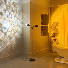 Sunset Ocean Wave Projector Lamp, Double Headed RGB Mood Light with 360° Rotation, 3D Ripple Effect, DIY Colors, for Bedroom, Living Room, Parties Black, Room Ambiance, Modern Lamp, Stylish Decor, Sturdy Design, Highquality Finish, Adjustable Brightness, Party Planners