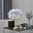 Gray Feather Artificial Table Lamp, Premium Gray Minimalist Warm Light Japanese Desk Lamp with Adjustable Brightness and Color Temperature for Multiple Scenes - USB Powered Bedside Romantic Home Ambiance Decor