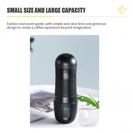 Electric Capsule Coffee Maker, Portable Espresso Machine with Manual Brewing Tool for Travel RV Office, Espresso Machine Portable, Fully Automatic Coffee Machine, Car Coffee Maker, Espresso Coffee Machine with Grinder