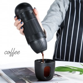 Electric Capsule Coffee Maker, Portable Espresso Machine with Manual Brewing Tool for Travel RV Office, Espresso Machine Portable, Fully Automatic Coffee Machine, Car Coffee Maker, Espresso Coffee Machine with Grinder