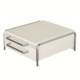 Large Capacity Coffee Pod Holder with Pull-Out Drawer - Sleek Carbon Steel, Ideal for Home, Office, or Café - Modern Design in Black/White, Perfect for Coffee Bar & Machine Storage, Coffee Bar Cabinet