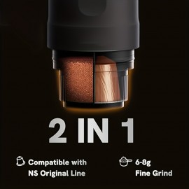 Portable Espresso Machine, Car-mounted Coffee Maker with Type-C Port, Self-heating, Hot/cold Brewing, Compatible with Ground Coffee And Coffee Pods, Ideal for RVs, Hiking, And Office Use., Portable Coffee Maker For Travel, Espresso Machine With Grinder, Portable Espresso Coffee Machine, Espresso Portatif, Travel Coffee Maker, Coffee Maker Portable, Portable Coffee Maker  Small Coffee Maker, Travel Coffee Machine, Rv Coffee Brewer, Sleek Portable Design,