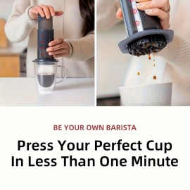 [Portable Coffee Machine] Portable Manual Hand Brewing Coffee Machine Set | No Battery, Suitable for Family, Outdoor Picnic Camping and Travel | Ideal Gift for Family and Friends