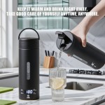 US, 120V 16.9oz Travel hot water cup | modern hot water cup | durable hot water cup, can quickly heat to boiling, used to brew coffee and tea, and comes with a storage bag and cleaning brush. It is suitable for travel, office, and home use, Christmas