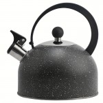 [Stainless Steel Tea Kettle] Stainless Steel Tea Kettle with Black Spotted Design - 2.5L, Perfect for Home, Kitchen, Coffee Shops, and Afternoon Tea - Compatible with All Stoves, Ideal for Brewing Tea, Milk, and Coffee