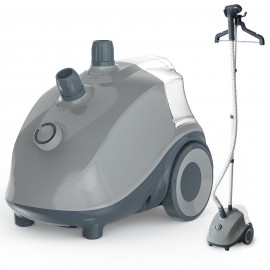 1500W Powerful Garment Steamer for Clothes Standing, Clothes Steamer Standing with Wheels, 1.7L Water Tank for 55 Min Continuous Steaming, Professional Wrinkle Remover Heats in 45 Seconds