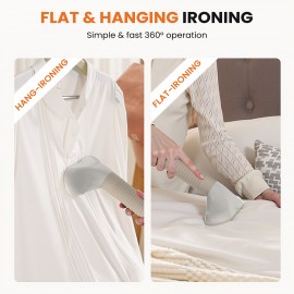 1500W Powerful Garment Steamer for Clothes Standing, Clothes Steamer Standing with Wheels, 1.7L Water Tank for 55 Min Continuous Steaming, Professional Wrinkle Remover Heats in 45 Seconds