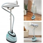 Professional 1350W Standing Garment Steamer with Ironing Board & Hanger - 45-Second Wrinkle Remover, 54.1oz Large Steam Iron for Clothes, Adjustable Height (Up to 4.85ft), Heavy-Duty Corded Steam System ( Plug, 110V)