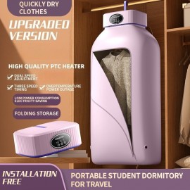 Foldable Clothes Dryer - Portable Multifunctional Drying Machine for Travel, Large Capacity High Power Dryer with Strong Wind for Quick Drying, Portable Clothing Dryer, Dryer for Clothes Travel Use