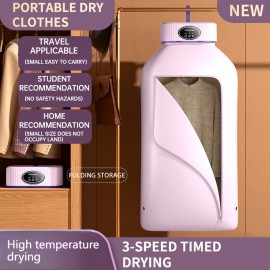Foldable Clothes Dryer - Portable Multifunctional Drying Machine for Travel, Large Capacity High Power Dryer with Strong Wind for Quick Drying, Portable Clothing Dryer, Dryer for Clothes Travel Use