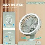 Sleek High-End Intelligent Desktop Fan with Multifunctional Lamp, Wall-Mountable & Hanging Design, Remote-Controlled Oscillation, Quiet Operation at Low Noise Levels, USB Rechargeable, Lithium Battery, Ideal for Various Settings, Standing Fa