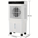Evaporative Air Cooler with Remote Control, 3-Speed Fan, 12H Timer, Oscillation & Natural Wind Mode, Ice Making - Energy-Efficient Cooling System, Quiet Operation, for Home, Office, Bedroom, Living Room - Compatible with, Ideal for Rooms up to 300 Sq.Ft, Home Comfort, Contemporary Fan, Reliable Construction, Adjustable Speeds, Home Users