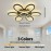 1pc, Remote Control LED Ceiling Fan with Light, Flower Shaped Ceiling Fan Light, 3 Light Colors, Dimmable Modern Low Profile Recessed Ceiling Fan Suitable for Kitchen, Bedroom, Commercial Lighting Suitable for Living Room
