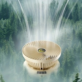 Portable USB Rechargeable Desktop Fan with Adjustable Wind Speed & 3-Speed Adjustable Fan - Wall-Mountable for Home, Office, Kitchen, Bathroom, Outdoor Camping - Sleek White & Black Design, Versatile Airflow, Modern Aesthetic, Durable Construction