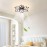 [Modern Ceiling Fan] Modern 1pc Recessed Ceiling Fan with LED Lights | 3-Color Lighting, Minimalist Design, Perfect for Living Room, Bedroom, Kitchen, Office Buildings, Cafe, Restaurants, Hotels - Hardwired, Includes Installation Hardware