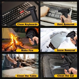 New Upgrade - Portable Turbine Hair Dryer - 3-speed Mini Fan | Rechargeable Portable Fan | Handheld Cooling Blower Fan, Suitable for Travel, Snowy Areas, Camping, Personal Cooling, Keyboard, Car, Ultimate Gift for Men