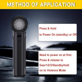 New Upgrade - Portable Turbine Hair Dryer - 3-speed Mini Fan | Rechargeable Portable Fan | Handheld Cooling Blower Fan, Suitable for Travel, Snowy Areas, Camping, Personal Cooling, Keyboard, Car, Ultimate Gift for Men