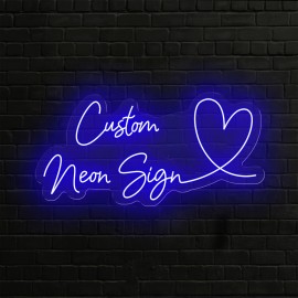 Customized Personalized LED Neon Light - Adjustable Brightness, 18-20 Inches Double Row, Special Love Design, USB-Powered Wall-Mounted Plastic Light for Anniversary, Wedding, Birthday, Valentine'S Day & Easter Decor, Neon Signs for Wall Decor