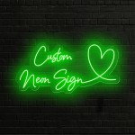 Customized Personalized LED Neon Light - Adjustable Brightness, 18-20 Inches Double Row, Special Love Design, USB-Powered Wall-Mounted Plastic Light for Anniversary, Wedding, Birthday, Valentine'S Day & Easter Decor, Neon Signs for Wall Decor