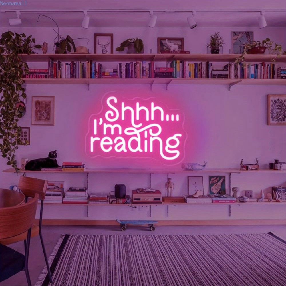 [Neon Sign for Bookshelf] USB Powered 