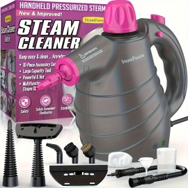 Steam Cleaner, Handheld Pressurized Steamer for Home Use, Multi-Surface Cleaning with 10 Accessories & Safety Lock, Deep Cleans Floor, Grout, Upholstery, Car And Grease, Deep Cleaning Device, Grease Removal Tool