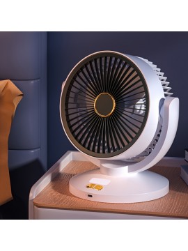 [USB Rechargeable Fan] Wall-Mounted USB Rechargeable Fan with Wind Speed Adjustment, 1800mAh Battery & Compact Design for Home, Office, School, Camping - Summer Cooling Essential, Office Airflow Fan, Durable Plastic Body